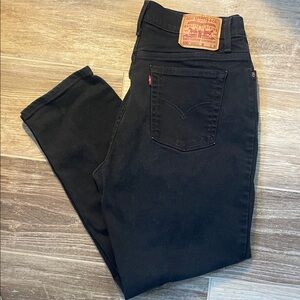 Levi's Women's 550 Relaxed Fit Tapered Leg Black Jeans ~ Size 16